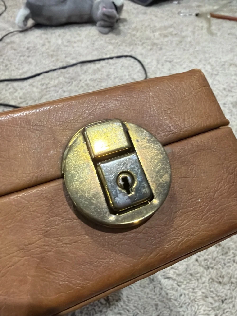 U.S. Luggage Leather ? Locking Vintage Brief Case Business Professional Attaché